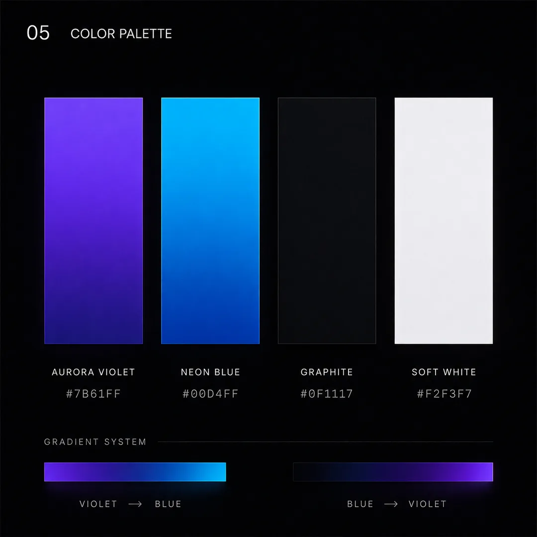 Aurora brand color palette