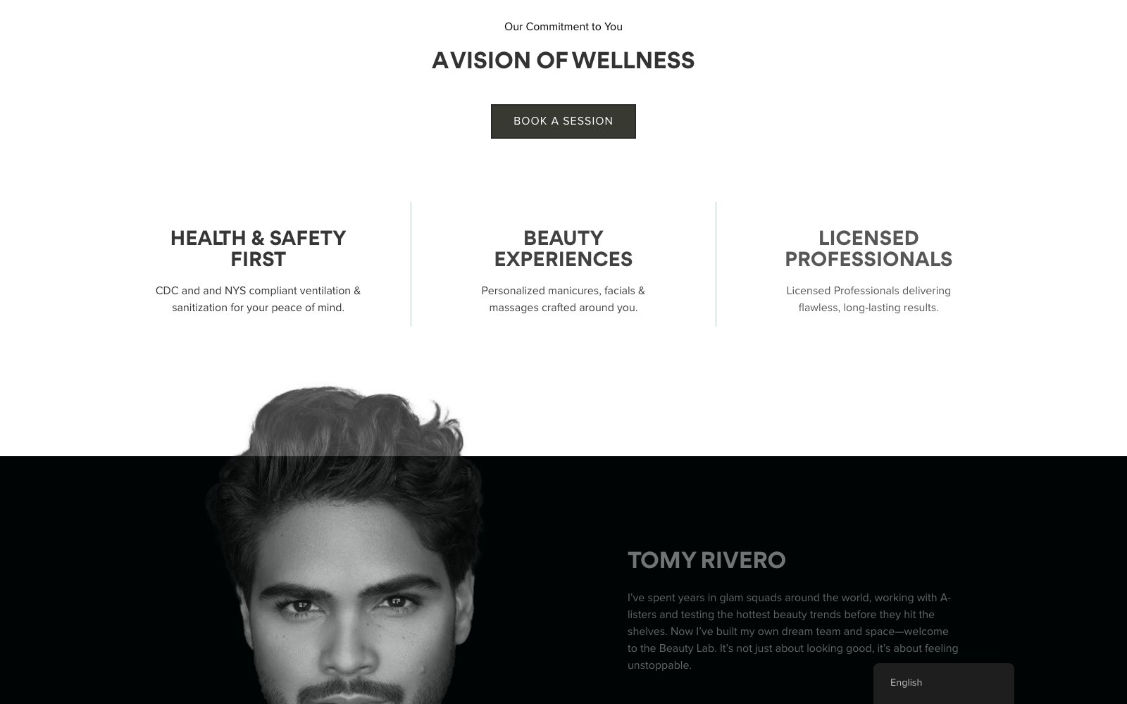 Tomy Rivero Beauty: Website Experience. Gallery view 2