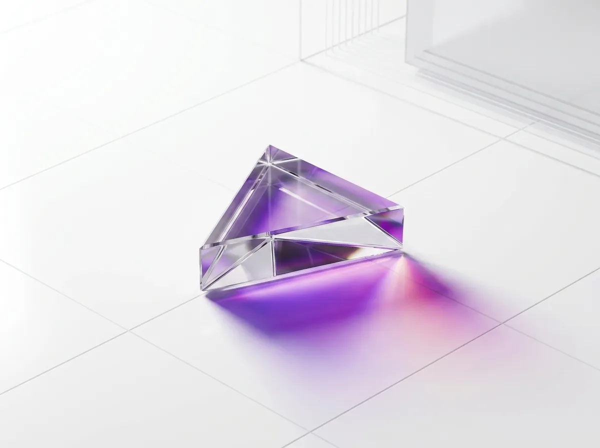 Play button rendered as a motion design object.